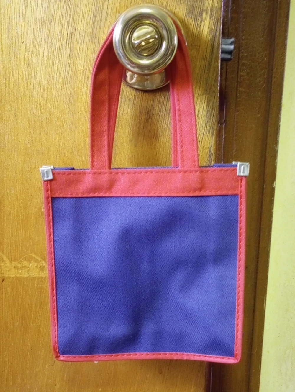 Vintage Retro Girl's Canvas Purse w/ Pockets, Colorful Puppy & Shoe Design